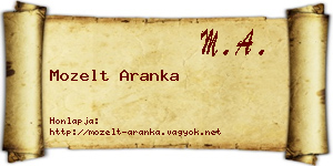 Mozelt Aranka névjegykártya